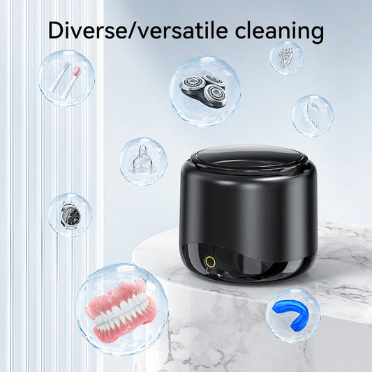 Ultrasonic cleaning machine portable and multifunctional home jewelry denture cleaner toothbrush head